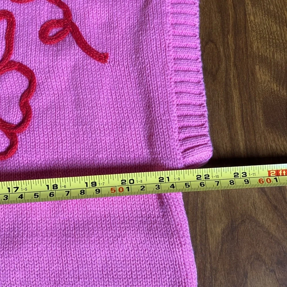 NWT Entro Pink and Red Floral Women's Sweater Short Sleeve Large Super Cute! - Picture 12 of 16